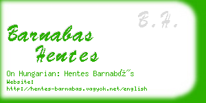 barnabas hentes business card